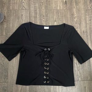 XL black blouse
